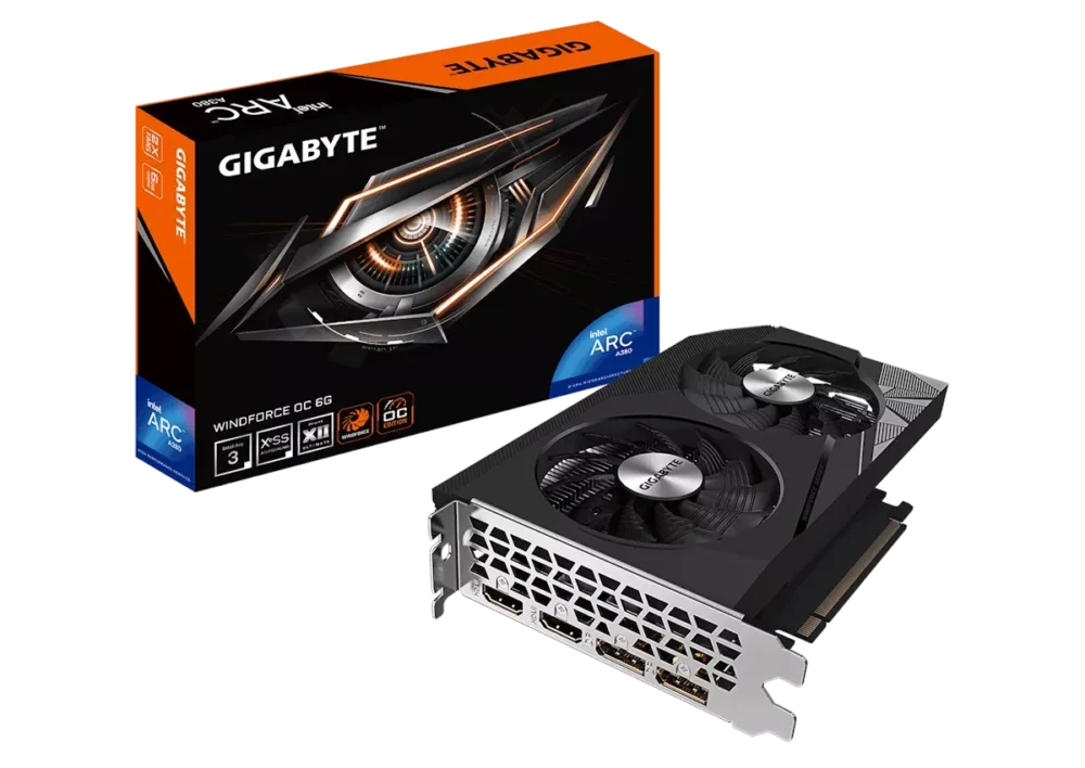 GIGABYTE Intel Arc A380 グラフィックボードの新発売