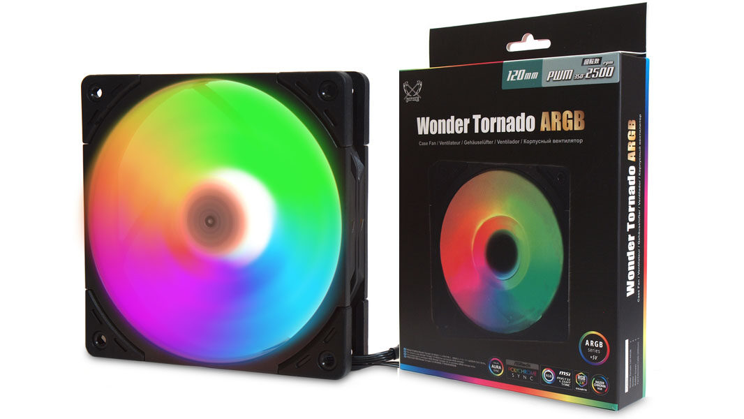 サイズの新製品「WONDER TORNADO 120 PWM ARGB 2500rpm」発売