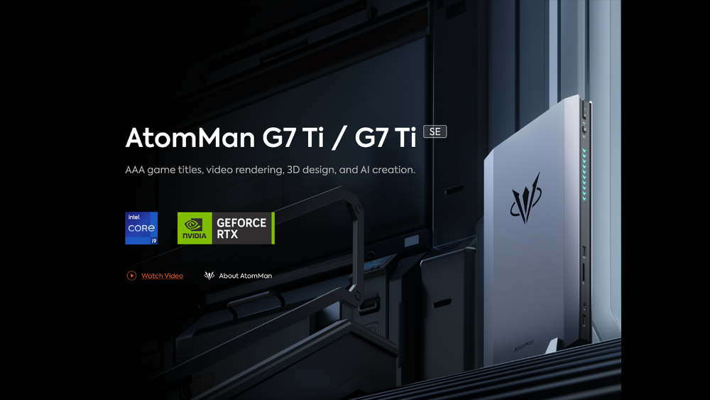 スリムPC「AtomMan G7 Ti」シリーズ：高性能と洗練されたデザイン