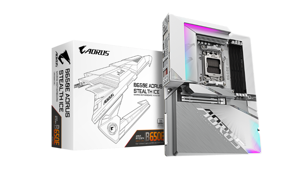 GIGABYTEの「B650E AORUS STEALTH ICE」マザーボード発売