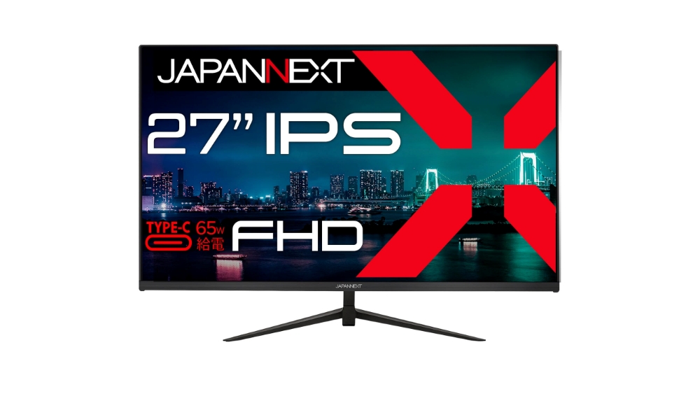 JAPANNEXT、USB Type-C給電対応27インチ液晶ディスプレイ「JN-IPS27FHD-C65W」を発売