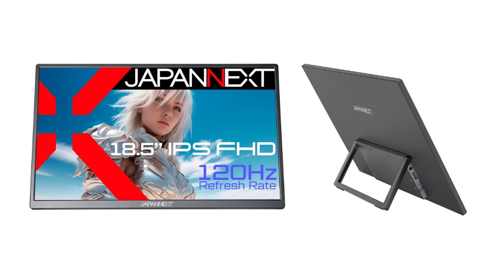 JAPANNEXT、18.5インチフルHD対応モバイルゲーミングディスプレイ「JN-MD-185IPS120FHDR」を発売