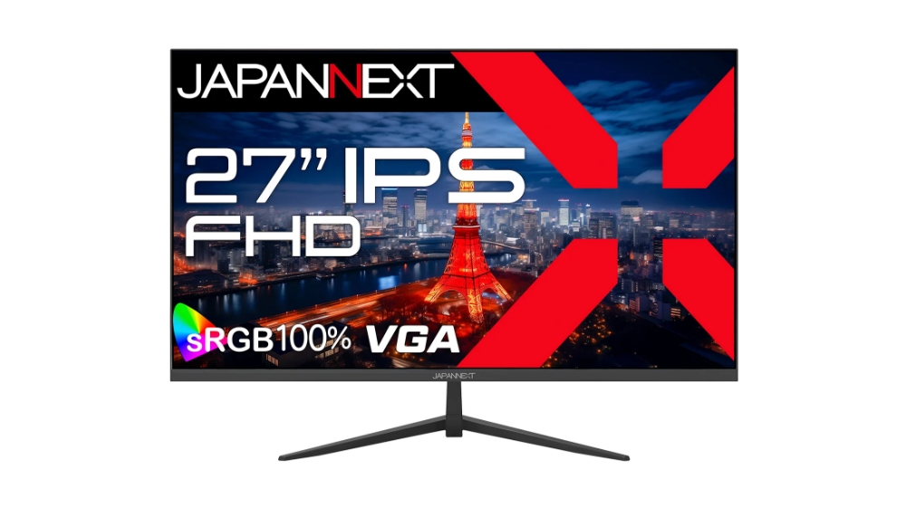 JAPANNEXT、27インチフルHD対応IPSモニター「JN-IPS271FHD」を発売