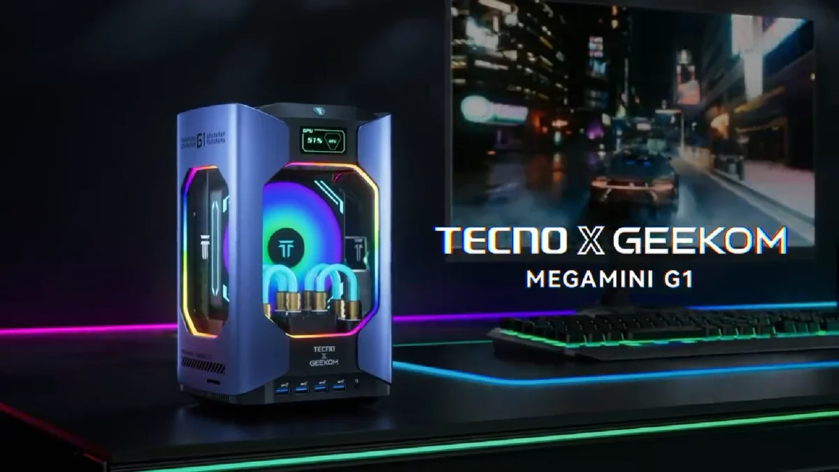 GEEKOM、TECNOと共同開発したRTX 4060搭載のコンパクト水冷ゲーミングPC「MEGAMINI G1」を発表